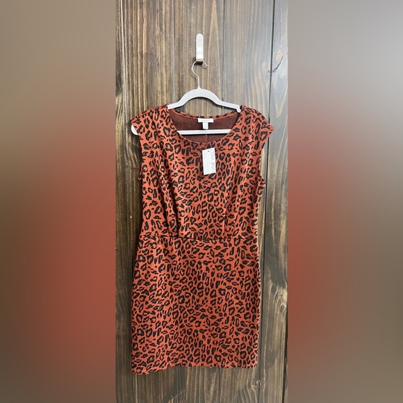 Leopard Print Cap Sleeve Dress-NWT-Size:Medium - Picture 3 of 12